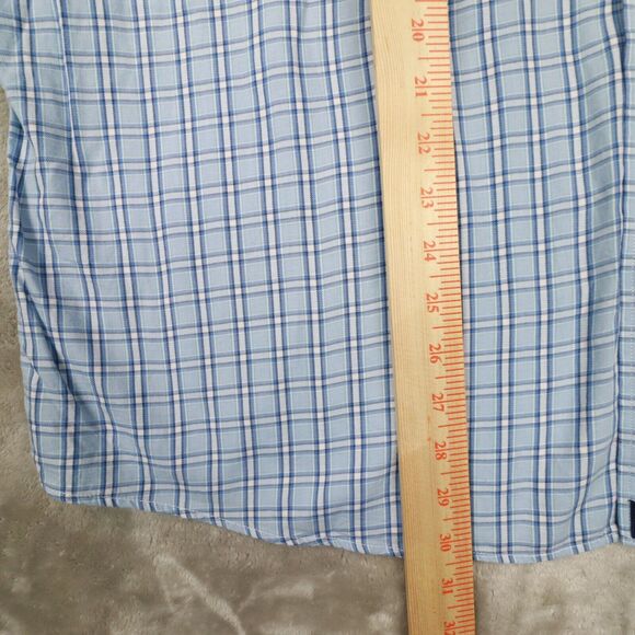 UNTUCKIT Men's Blue White Plaid Long‎ Sleeve Button Up Shirt size XXXL - Picture 5 of 7